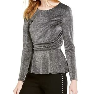 INC International Concepts Draped Metallic top
